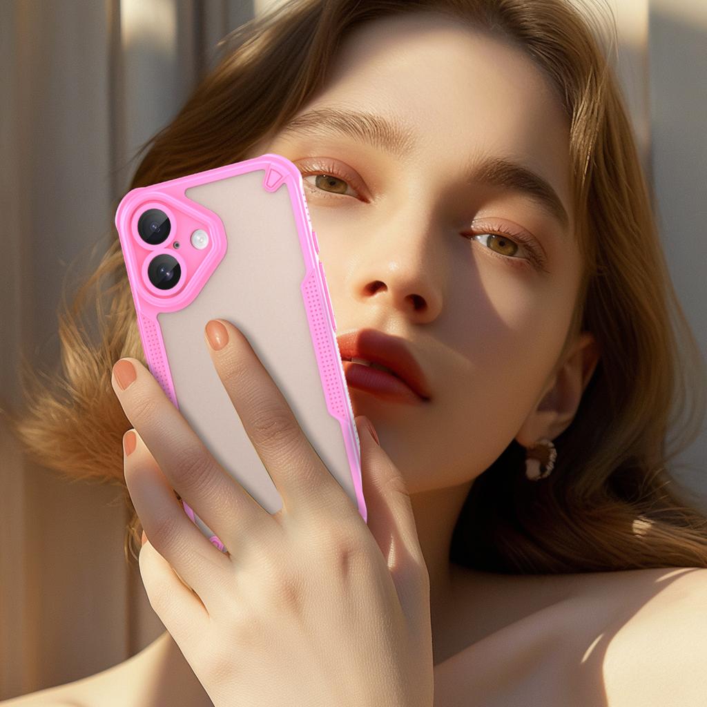 Серия Armor Чехол для iPhone 16 PC+TPU Полупрозрачный Матовое покрытие Защитный чехол для телефона