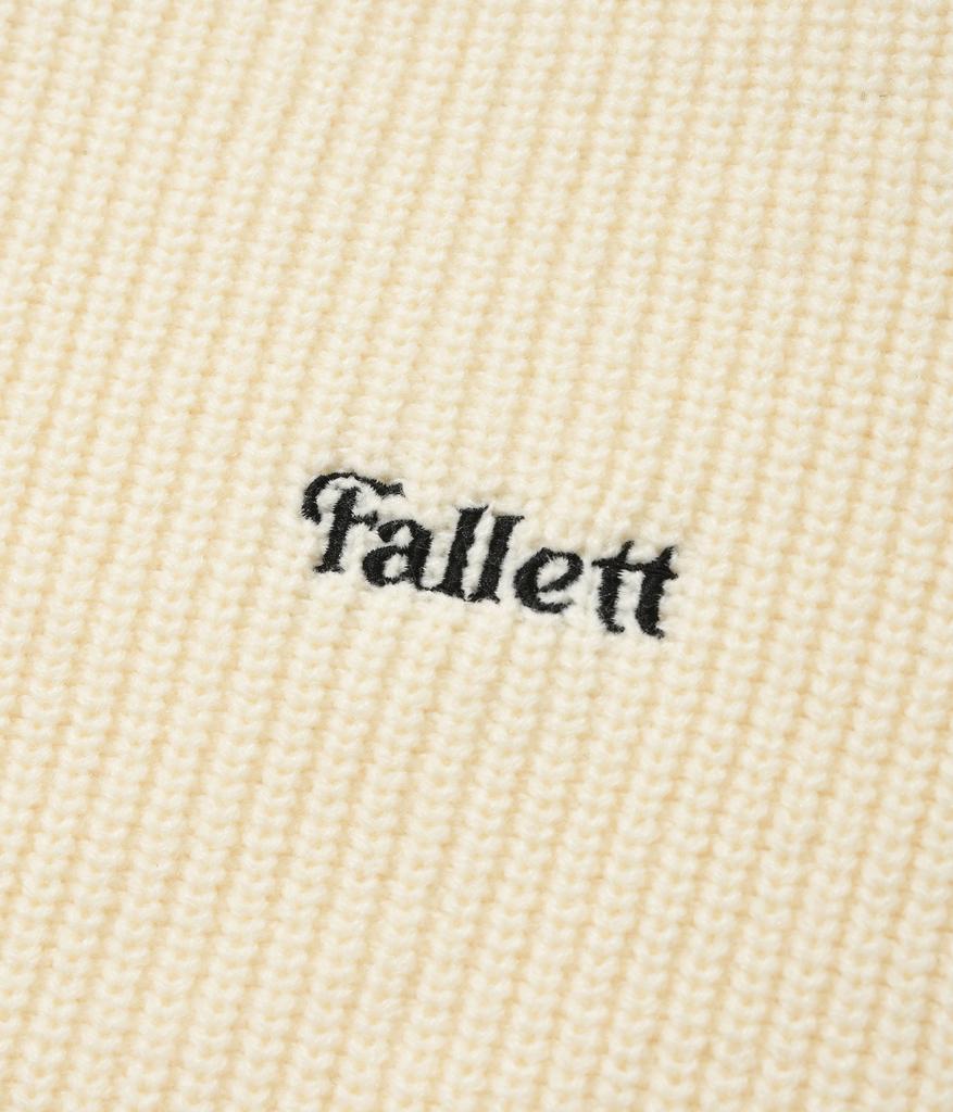 Свободный вязаный кардиган на молнии Fallett Цвет: Слоновая кость