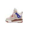 Детские кроссовки Air Jordan 4 Retro TD Wild Things кремового цвета с парусом, университетский красный DH0571-264