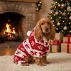 Reindeer Xmas Dog Clothes Hooded Design Winter Dog Clothes Christmas Dog Jumpsuit  Outdoor Wear