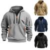 Spring and Autumn Men's Sweater Hoodie Zipper Multi-pocket Pullover Multi Pocket Pullover Men's Sports and Leisure Jacket