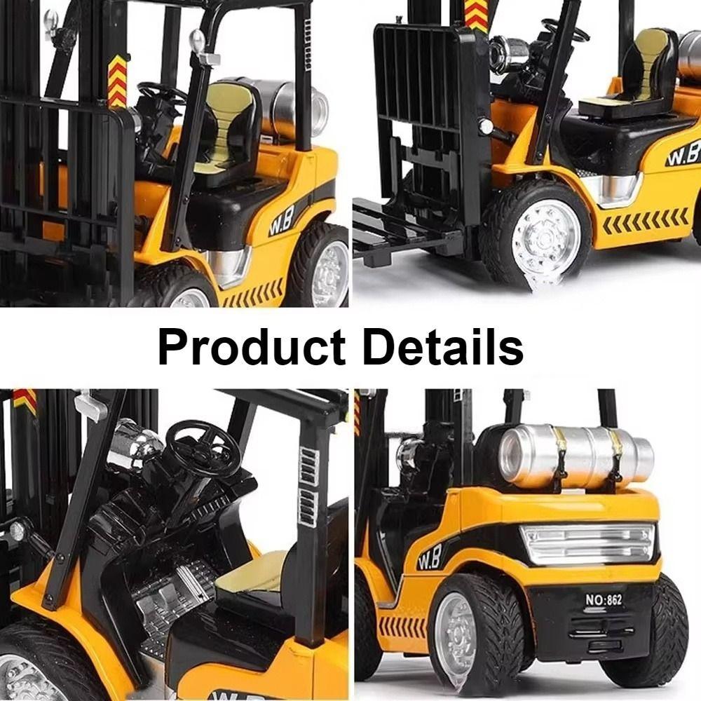 1:24 Scale Forklift Model Car Diecast Metal Engineering Vehicle Models For Children