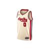 NBA Training Jersey Fan Ed 2019-20 Portland Trail Blazers Damian Lillard #0 Men Tops Off-White AV4668-121
