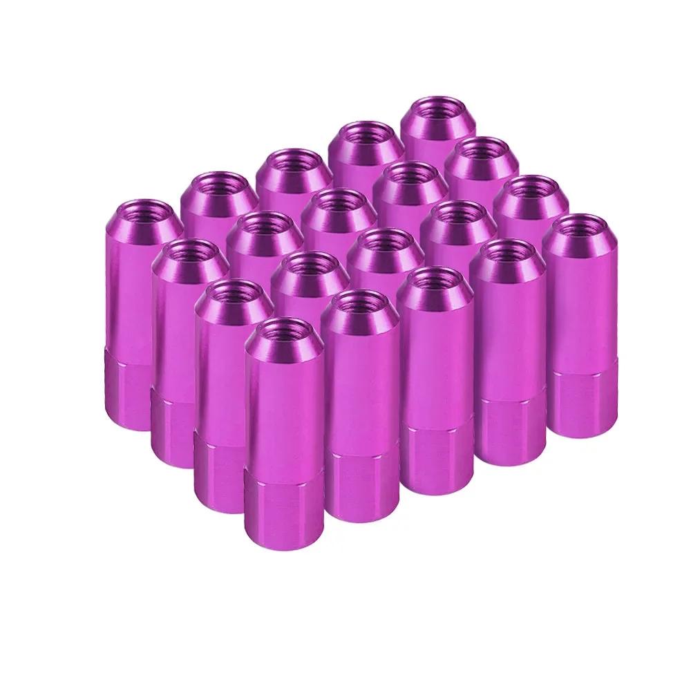 20PCS 60mm M14*1.5 Wheel Nuts New Racing Lug Nuts Screw Aluminum Tuner Racing Lug Wheel Nuts Screw Anodized Wheel Bolts