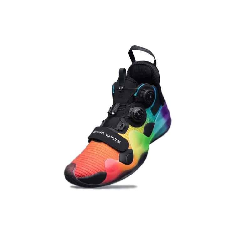Li Ning WOW 8 Way Of Wade 8 Нескользящее Покрытие Поддержка Отскок Средняя Высота Баскетбольные Кроссовки Мужские Радуга ABEP001-10