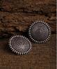 Oxidised Silver Base Metal Stud Earrings