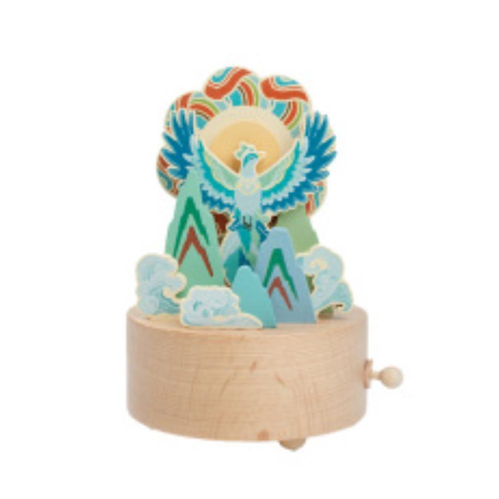 Деревянное колесо обозрения музыкальная шкатулка Рождественский троянский конь ручная погремушка Ручная работа музыкальная шкатулка поделки креативное украшение игрушки