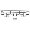 Wine Glass Rack Under Cabinet Stemware Holder Storage Hanger Metal Organizer for Bar Kitchen3 Slot