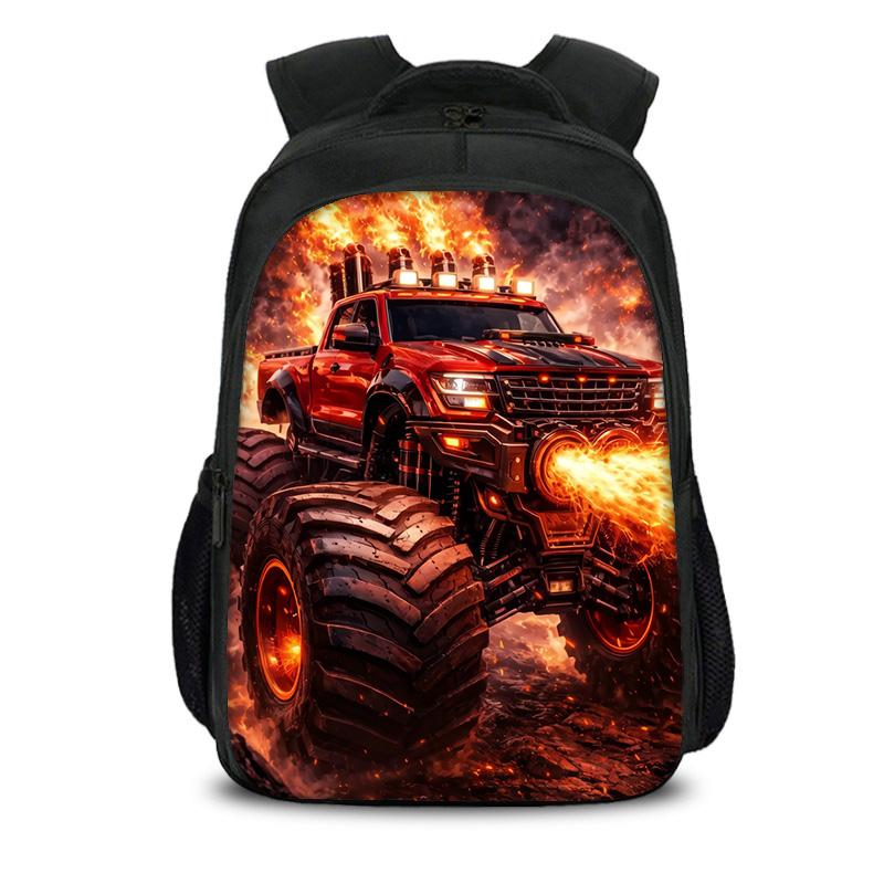 Двухслойный рюкзак Monster Jam с мультяшным принтом, новый тренд, для ученика, лучший спутник в кампусе, подарок на день рождения