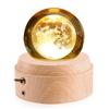 Музыкальная шкатулка Mozalida Идеально подходит на День рождения, Рождество, Снежный шар, День, Луна или для Особенностей Окружающий прикроватный светодиодный USB-проектор Стильный деревянный ручной работы