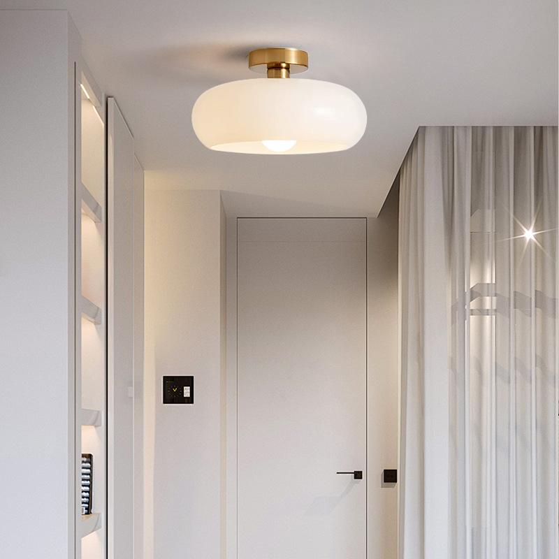 Винтажный стеклянный потолочный светильник, лампа G80 для гостиной, прихожей, спальни, холла, гардеробной, балкона, внутренние осветительные приборы