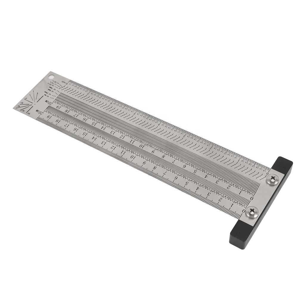 Маркировочный угольник 20 см 8 дюймов из нержавеющей стали, позиционирующая разметочная линейка с карандашом для деревообработки