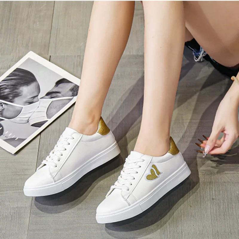 Women's Sports Shoes 2024 New Lace Up  Women's Casual Shoes Printed Summer Women's Pu Cute Flat Luxury Shoes