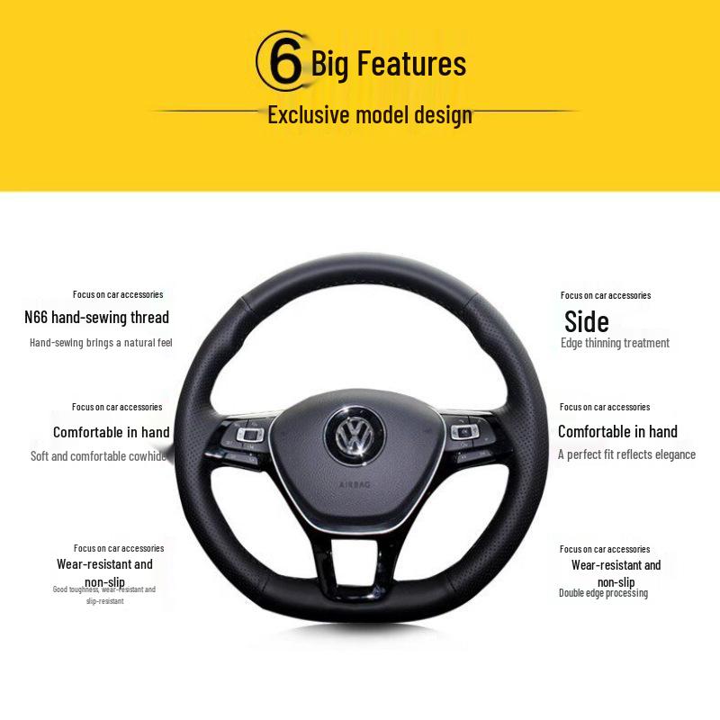 Chery Little Ant Arrizo 5 Tiggo 3x Hand-Stitched Carbon Fiber Steering Wheel Cover (17-19)