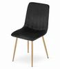 LAVA chair - black velvet / wood color legs x 3