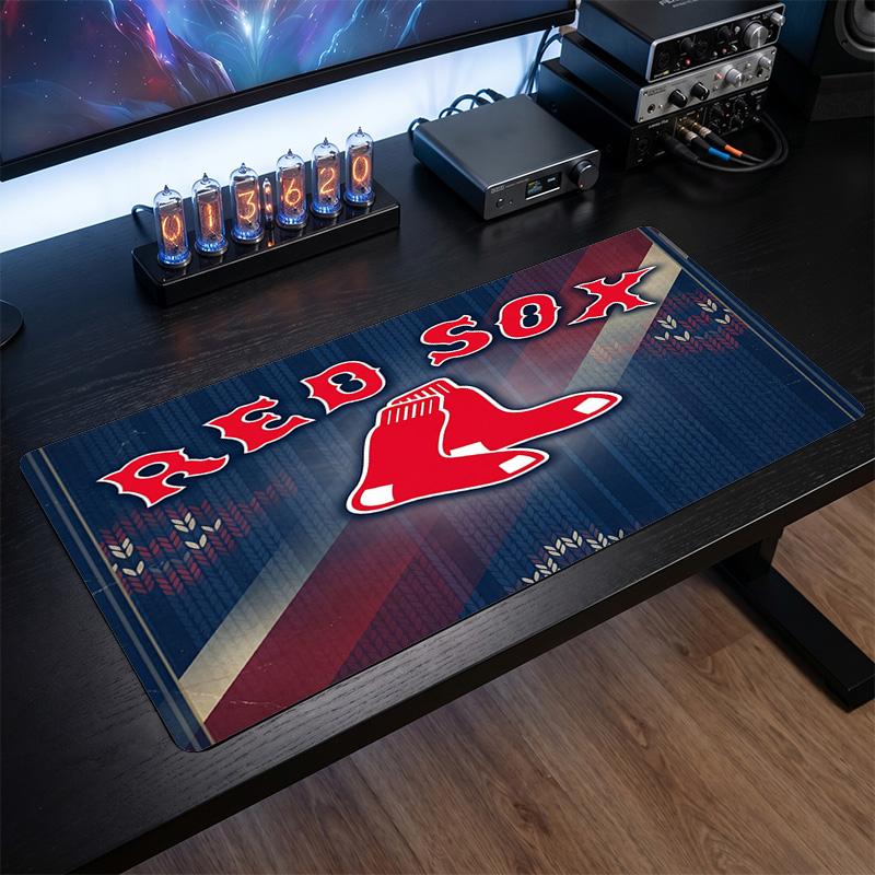 Boston Red Sox Pattern Mousepad Anti?Slip Rubber Desk Pad For Gaming Working Desktop Decoration