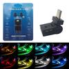 Renjzle Автомобильная светодиодная подсветка салона USB, 8 цветов, с регулировкой яркости, для создания атмосферы