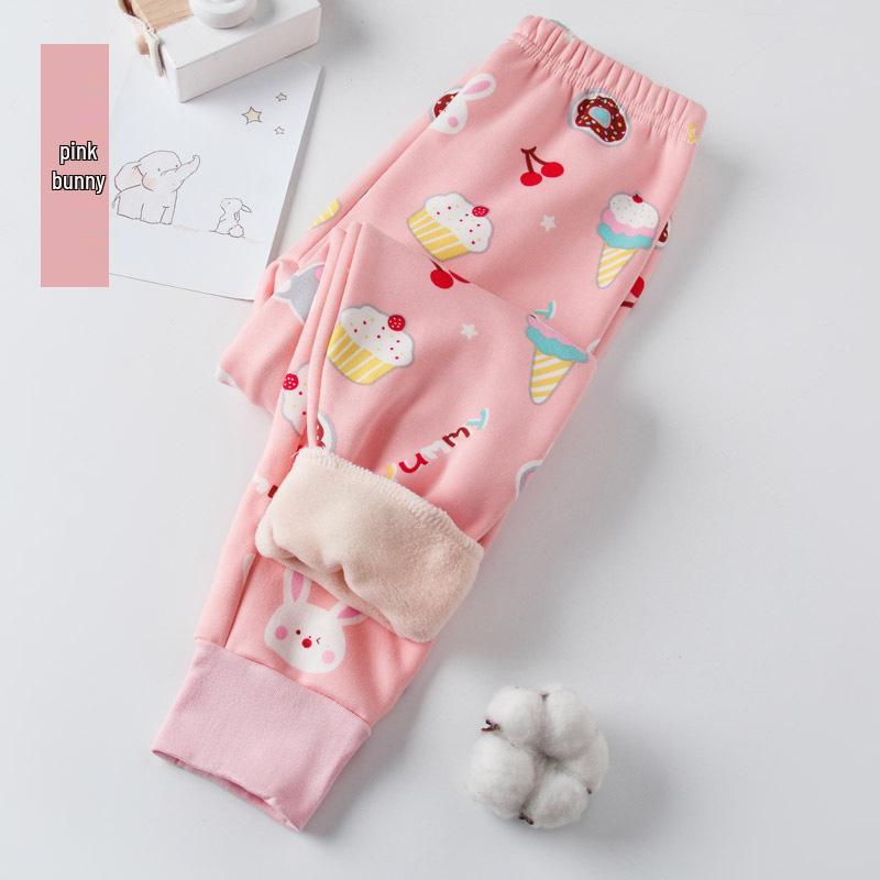 Детские зимние брюки на флисе - Толстые, теплые, с принтом для мальчиков и девочек