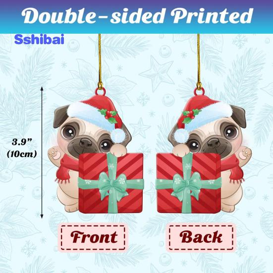 Рождественский кулон многоразовый изысканный креативный мопс в форме рождественской елки кулон для домашнего праздничного украшения