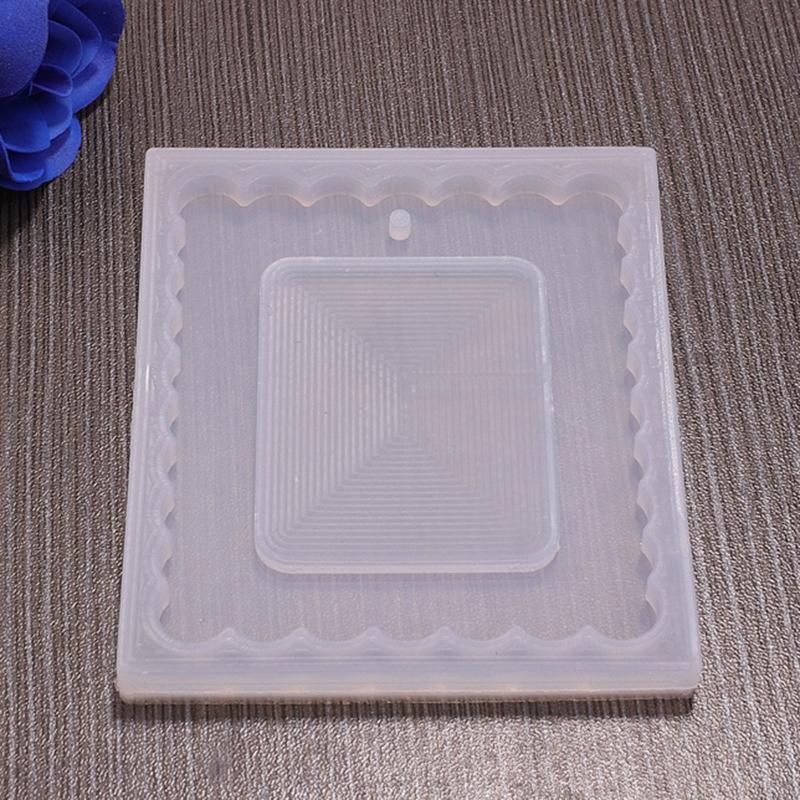 Украшение для фоторамки Силиконовая форма Прямоугольник Зеркало Эпоксидная форма Форма для литья смолы Подвеска Форма Подходит для поделок своими руками