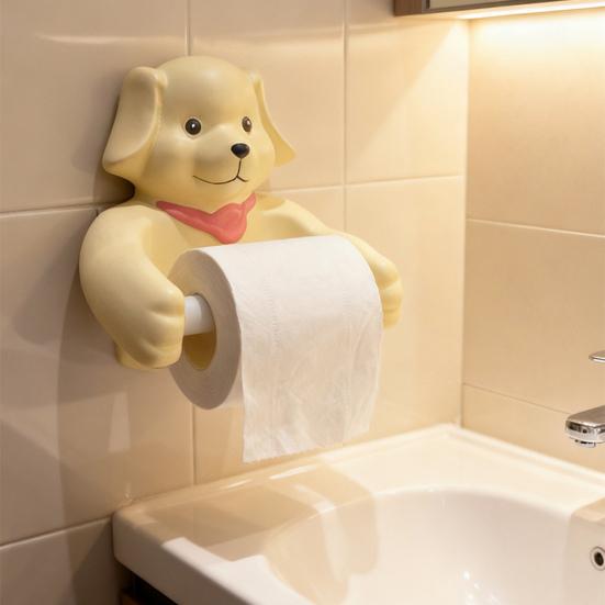 Мультяшный дизайн щенка, подставка для салфеток с нескользящей поверхностью, простая установка, хранение салфеток