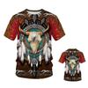 3D Men's T-shirt Retro Harajuku Indian Style Graphic Print Short Sleeve Top Summer Casual O-Neck Oversized Streetwear Trend Tees