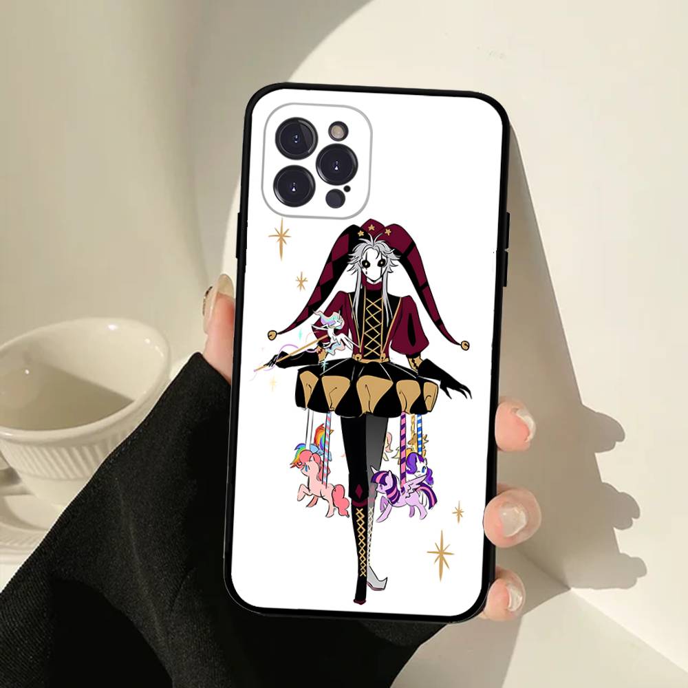 Чехол для телефона 'Цирк уродов' Пьеро для iPhone 17 16 15 14 11 12 13 Pro Max Plus Mini Мягкая задняя крышка