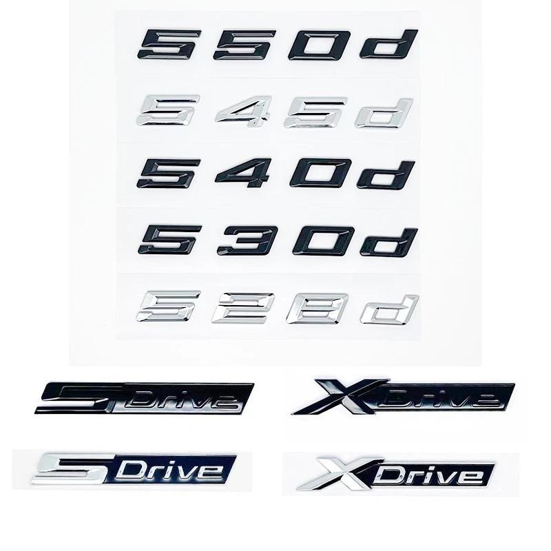 Glossy Black ABS Emblem for BMW 5 Series E39 E60 E61 F10 F11 G30 - 520i 523i 525d 530d 530e 535d 540d 545e Trunk Logo Sticker CJ6