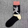 Happy Socks Men's Colorful Cartoon Astronaut Planet Floral Mid-Calf Socks, Large Size - Trendy Swedish Brand.