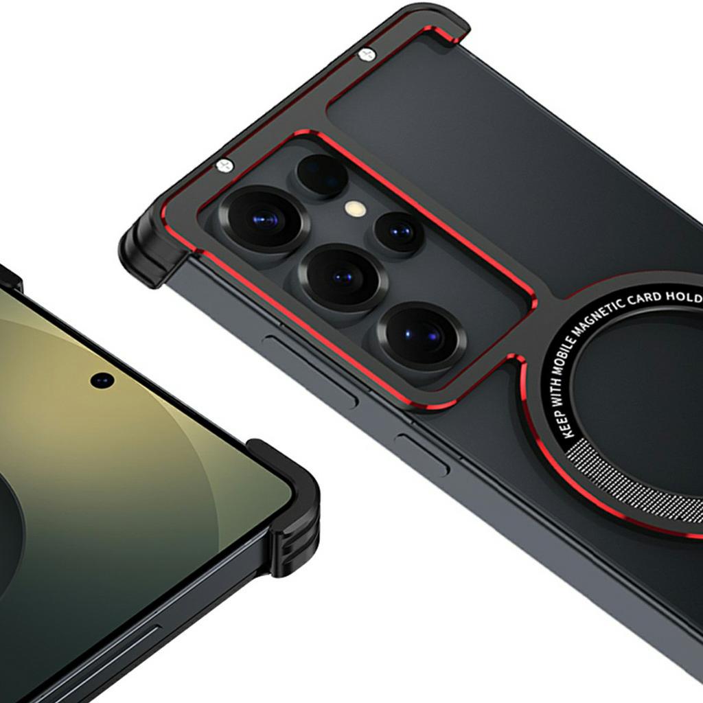 For Samsung Galaxy S25 Ultra Magnetic Bumper Case Aluminium Alloy Metal Frameless Phone Cover