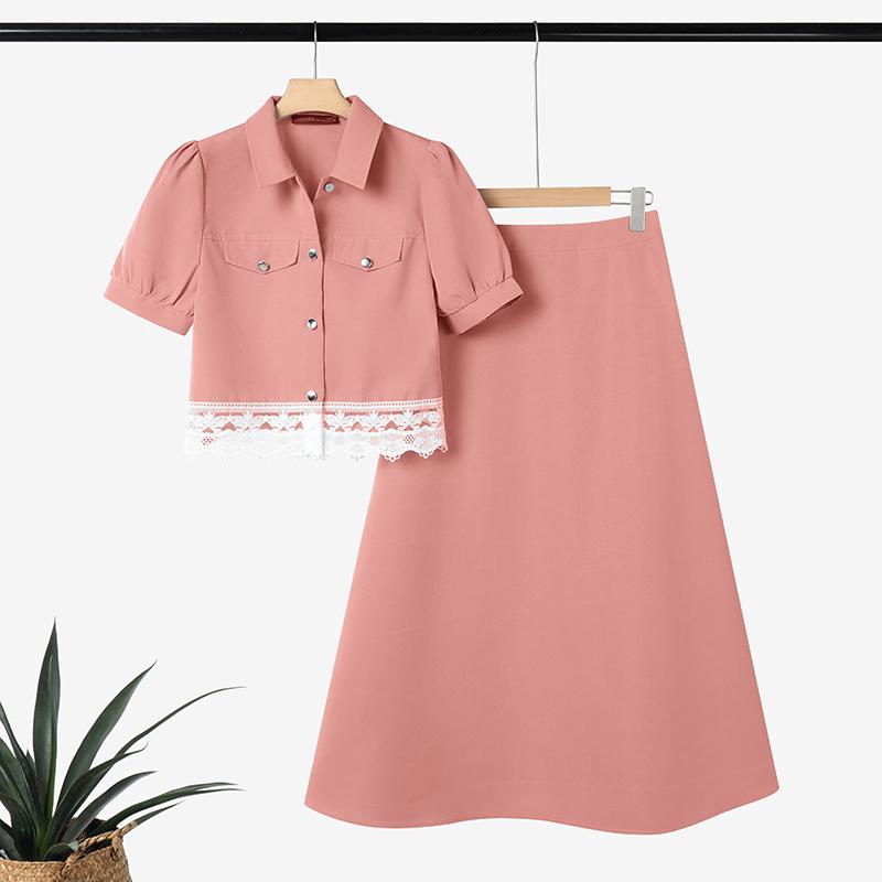 ZANZEA Женские летние комплекты из двух частей: блузка с коротким рукавом и длинные юбки