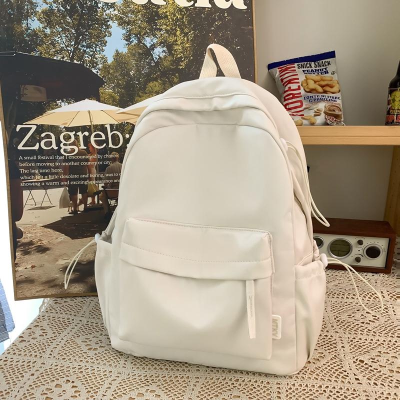 Сплошной цвет рюкзак женский кампус младших классов средней школы школьный ранец