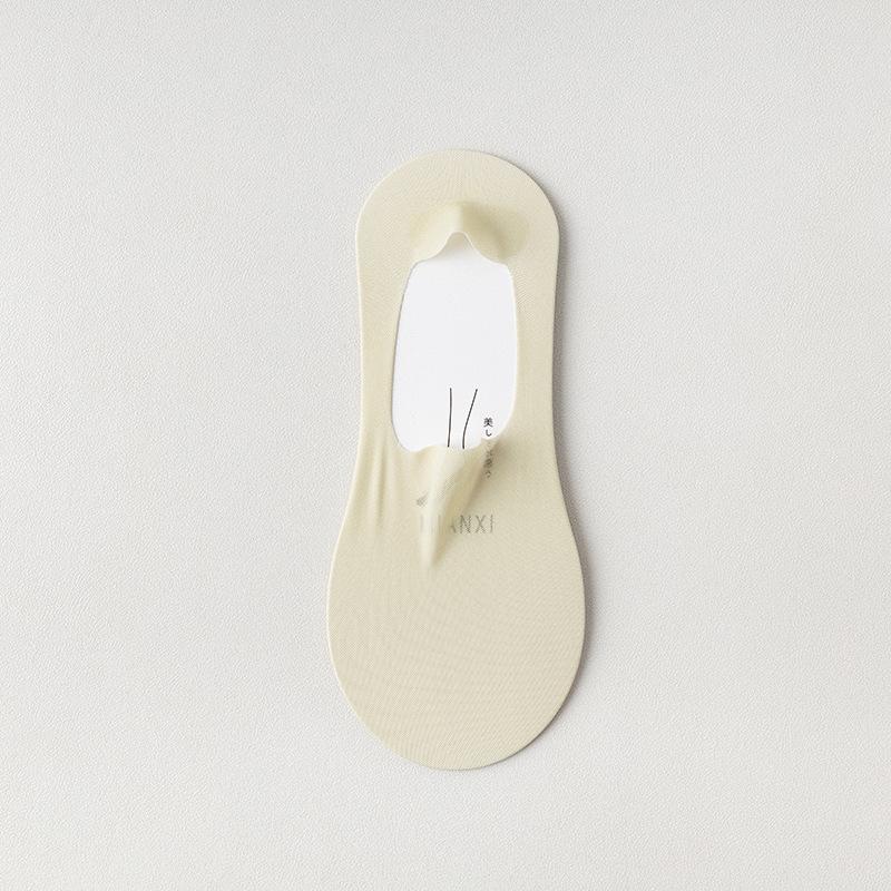 Женские летние тонкие хлопковые носки с очень низким вырезом, невидимые силиконовые носки с противоскользящей пяткой