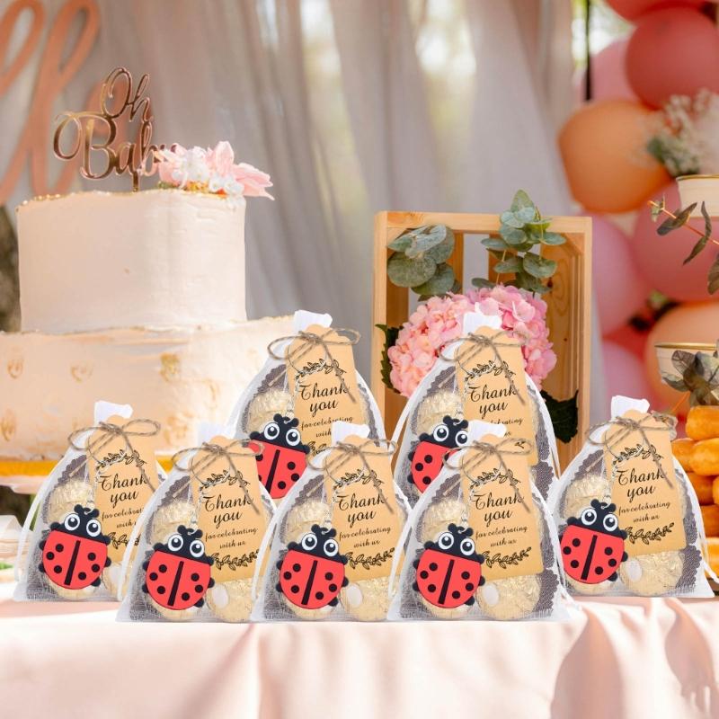 Durable PVC Metal Ladybugs Keychains Set 20PCS Ideal Party Supplies For Guests Creative Homes School Decorations