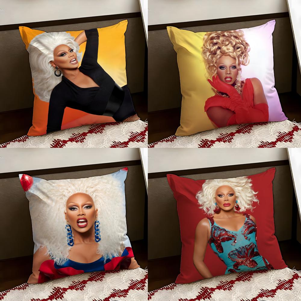 Singer RRuPaul Cushion Cover Reversible Soft Durable Pillow Cover Home Car MultiScene Use for Daily Comfort