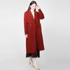 Sweet Basil Women's Double-Breasted Wool Blend Mid-Length Coat