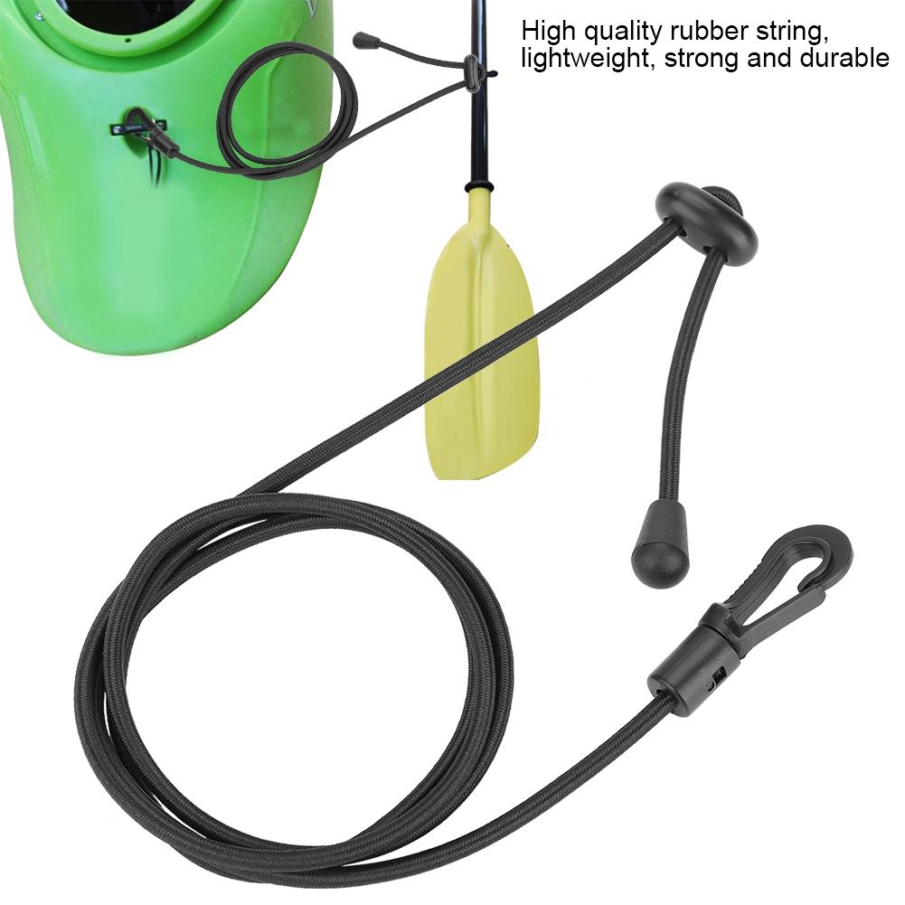 2PCS Durable Rubber String Elastic Boating Kayak Paddle Safety Rod Leash for Paddling