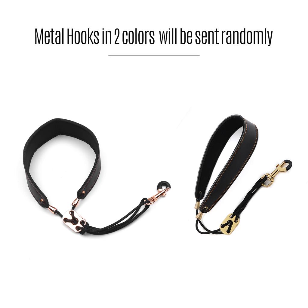 Регулируемый шейный ремешок для саксофона, кожаный ремешок для саксофона, металлический крючок для саксофонов тенора/сопрано/альта