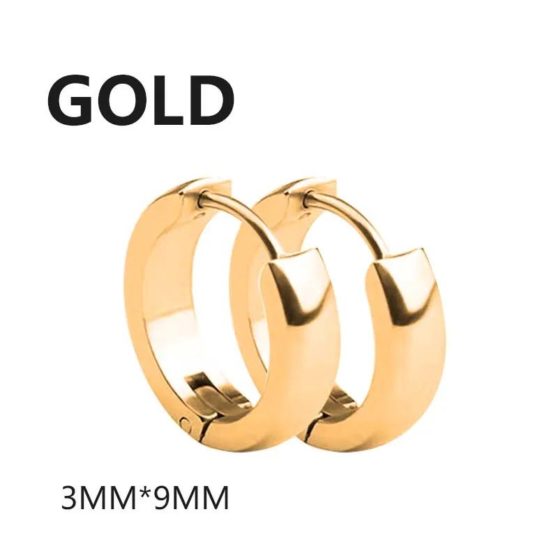 1 пара Панк Серьги-кольца из нержавеющей стали круглой формы для мужчин и женщин, не выцветающие, хип-хоп, мужские, с цирконом