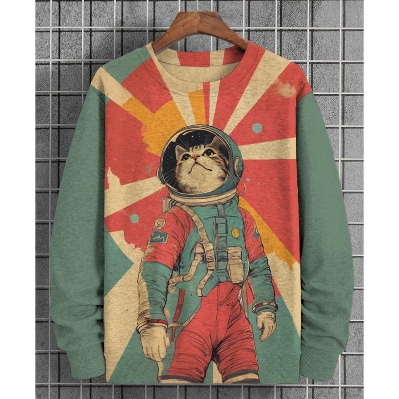 Ladies' Christmas Dwarf Print Hoodie - Casual Pullover Hoodie, Long Sleeve, 100% Polyester Knitted Fabric