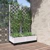 VidaXL Planter with Trellis, Flower Pot, Raised Garden Bed, Planting Box, Outdoor Patio Plant Trough, 153281
