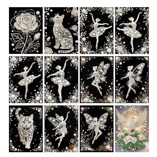 Набор для рисования жемчугом своими руками 3D Искусственный жемчуг Арт-поделка Цветы Фея Балерина Дизайны Настенное искусство Набор для творчества для взрослых Декор для дома Гостиной Спальни