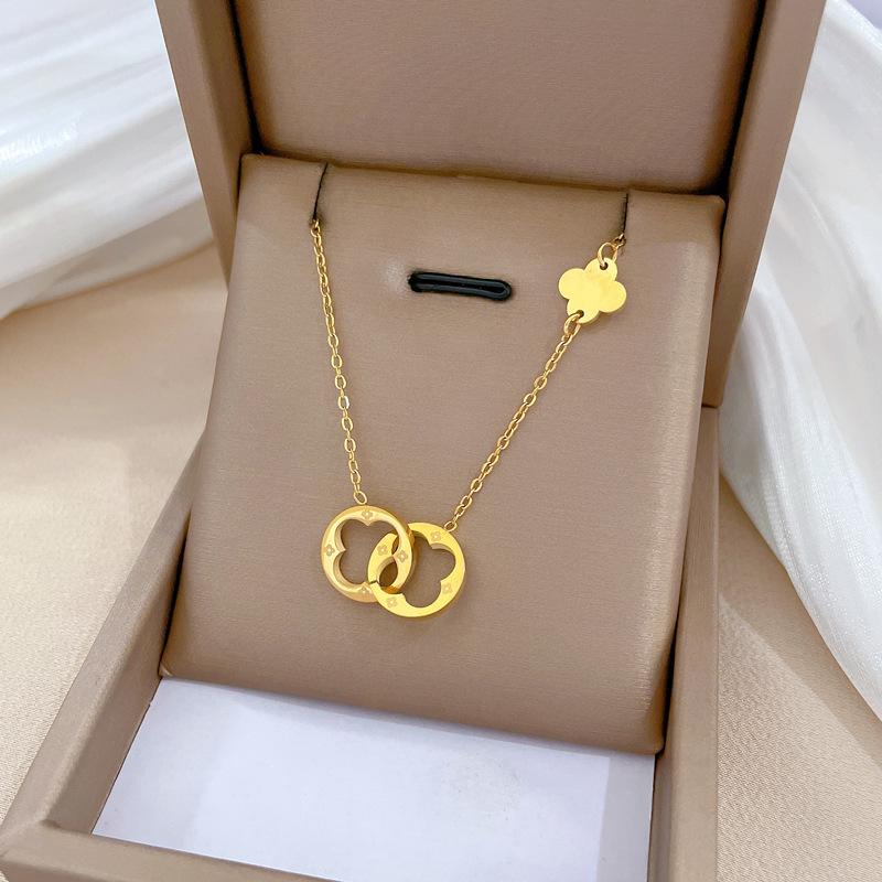 Геометрическое Животное Темперамент Личность Минималистичный Ветряная Печь Настоящее Золото Ожерелье Женская Цепочка на Ключицу