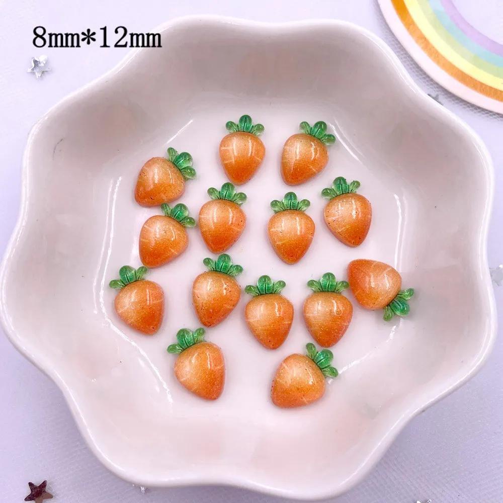 Смола, смешанные красочные блестящие мини-персики, груши, виноград, яблоко, вишня, лимон, хурма, редис, фрукты, еда, дизайн ногтей, стразы с плоской задней частью