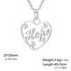 NANA MOM HOPE LOVE DREAM Pendant Stainless Steel Necklace Men and Women Fashion Valentine's Day Gift Jewelry Gift