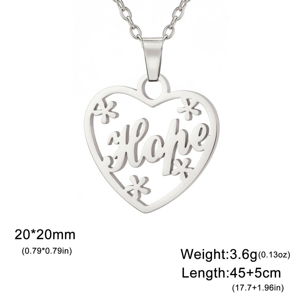 NANA MOM HOPE LOVE DREAM Pendant Stainless Steel Necklace Men and Women Fashion Valentine's Day Gift Jewelry Gift