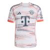 Adidas FC Bayern 25/26 Away Authentic Slim Fit Crew Neck Short Sleeve Football Shirt Men Tops White JJ2145