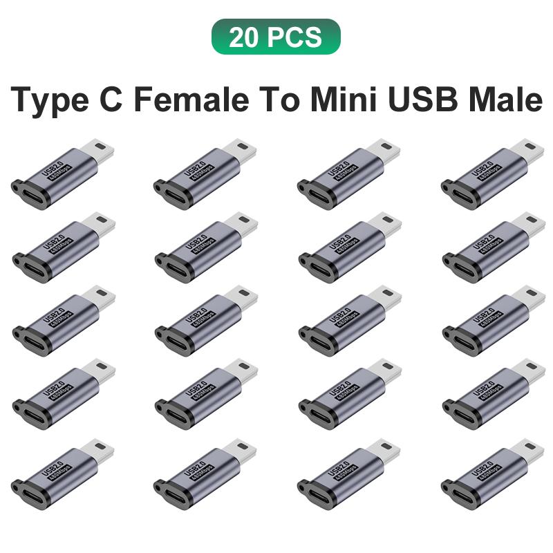 Адаптер USB Type C USB C Type-C Female To Mini USB Male Конвертеры Зарядное устройство Кабель для передачи данных Адаптер USBC