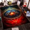 Star and Geometric Patterned Rug Design Non-slip rug suitable for living room and bedroom sofas