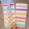 6Pcs/Set Children's Headbands Flower Hair Ring Sweet and Cute Ponytail Hair Ring Little Girl Braided Towel Ring Hair Accessories